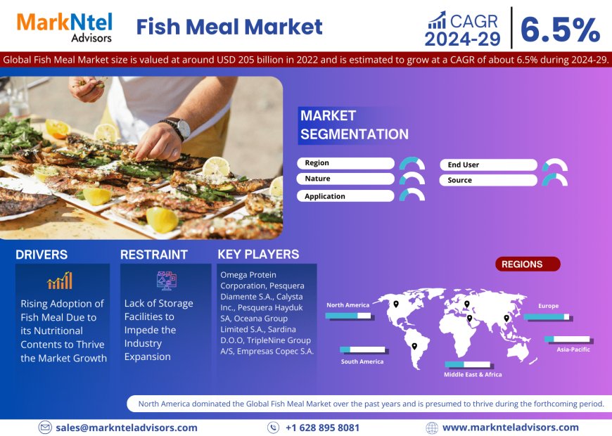 Fish Meal Market Revenue, Trends Analysis, Expected to Grow 6.5% CAGR, Growth Strategies and Future Outlook 2029: Markntel Advisors