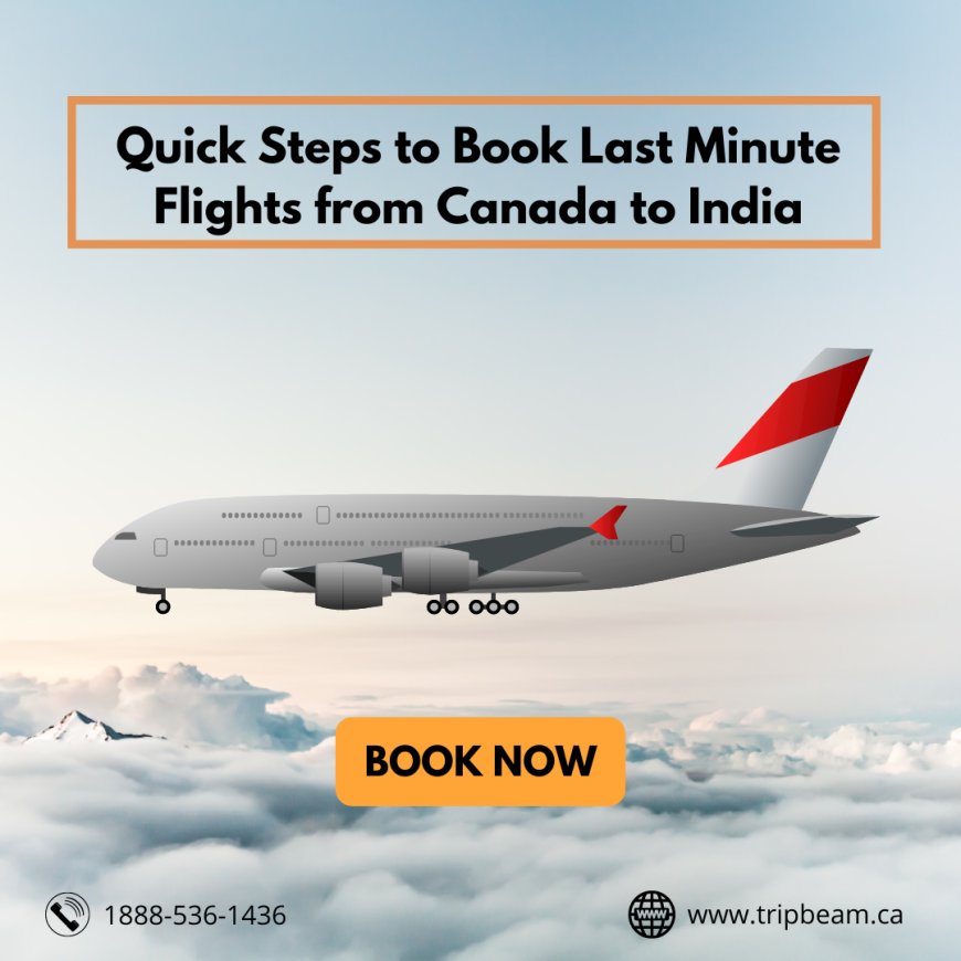 Quick Steps to Book Last Minute Flights from Canada to India