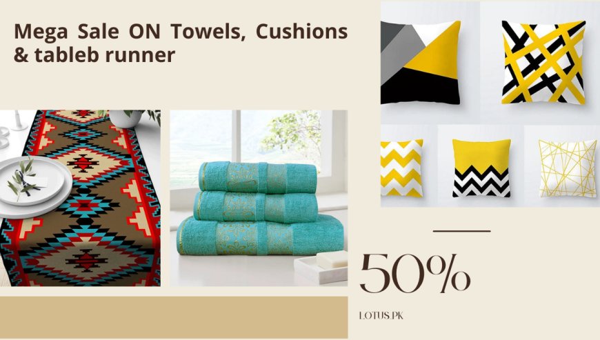 Home Decor with the Lotus Towel Set, Cushions, and Table Runners