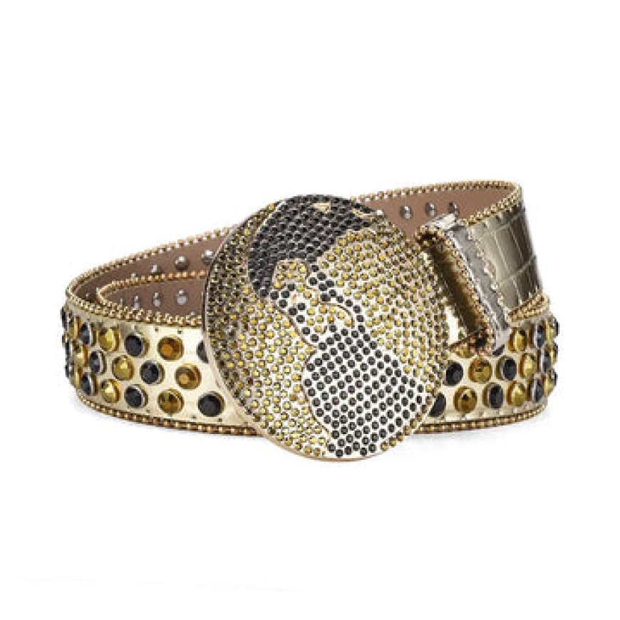 The Allure of Gold Studded and Red Rhinestone Belts: Elevate Your Style with Rhinestone Belt