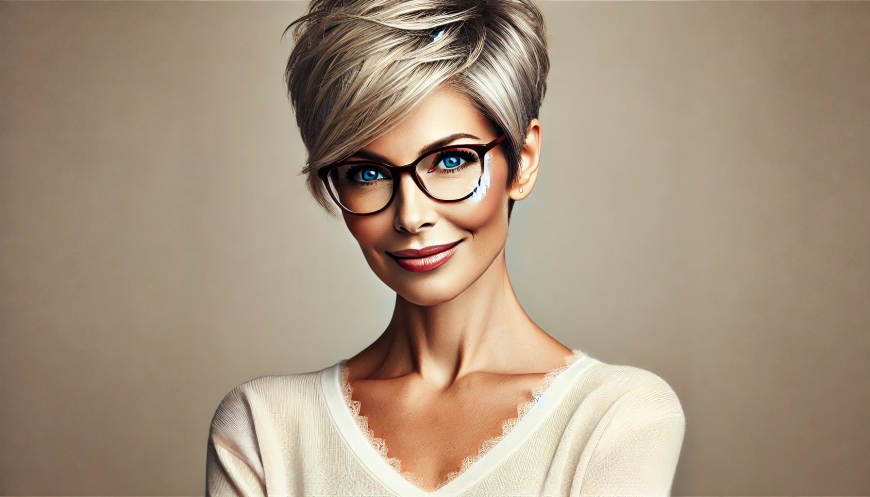 Top 10 Short Hairstyles for Over 50 with Glasses