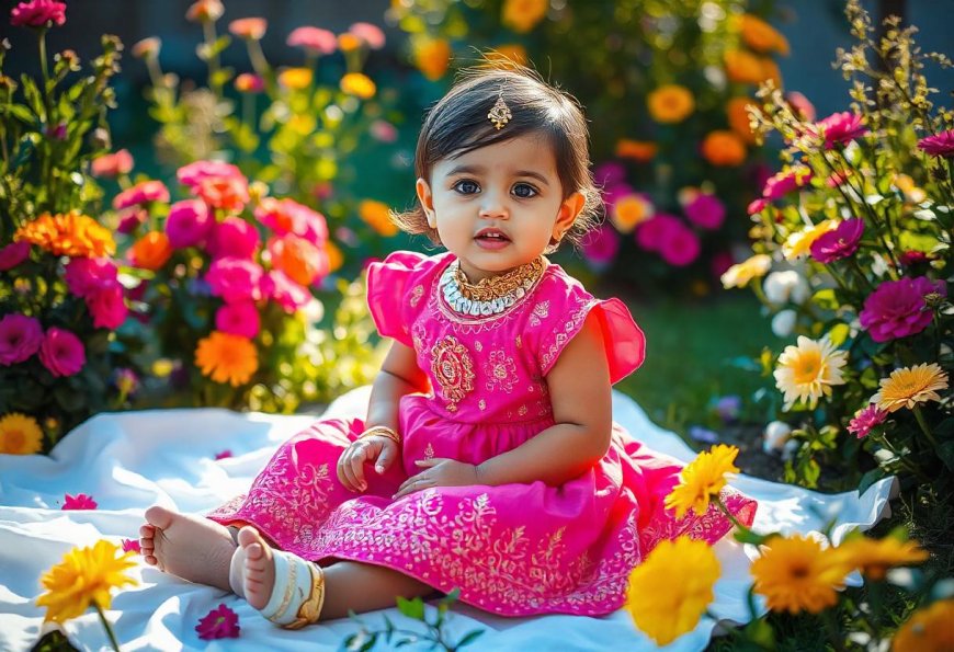 How to Style Pattu Dress For Baby Girls with Accessories?