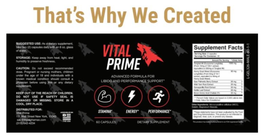 Vital Prime Reviews - (Limited Stock) Honest Opinions Of Real Users [New Updates 2024-25]!