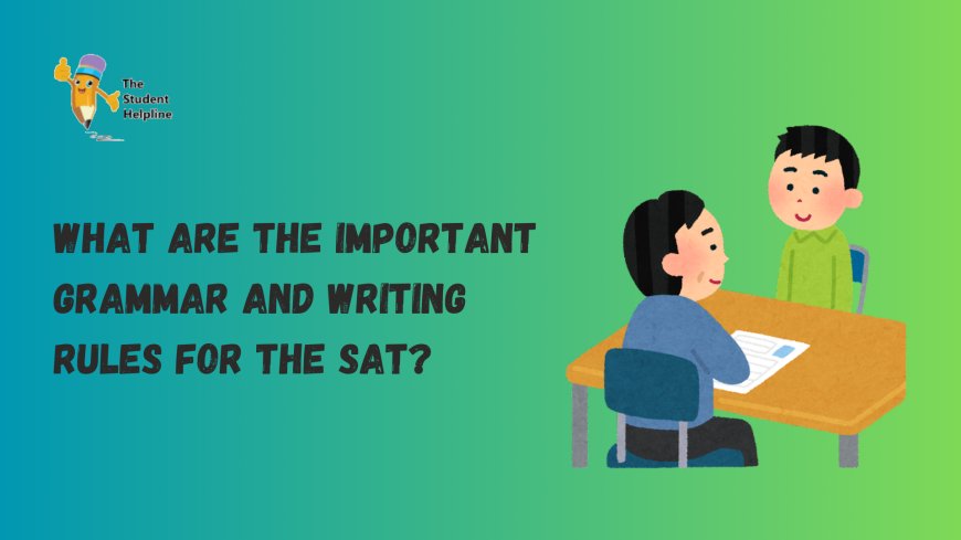 What are the important grammar and writing rules for the SAT?