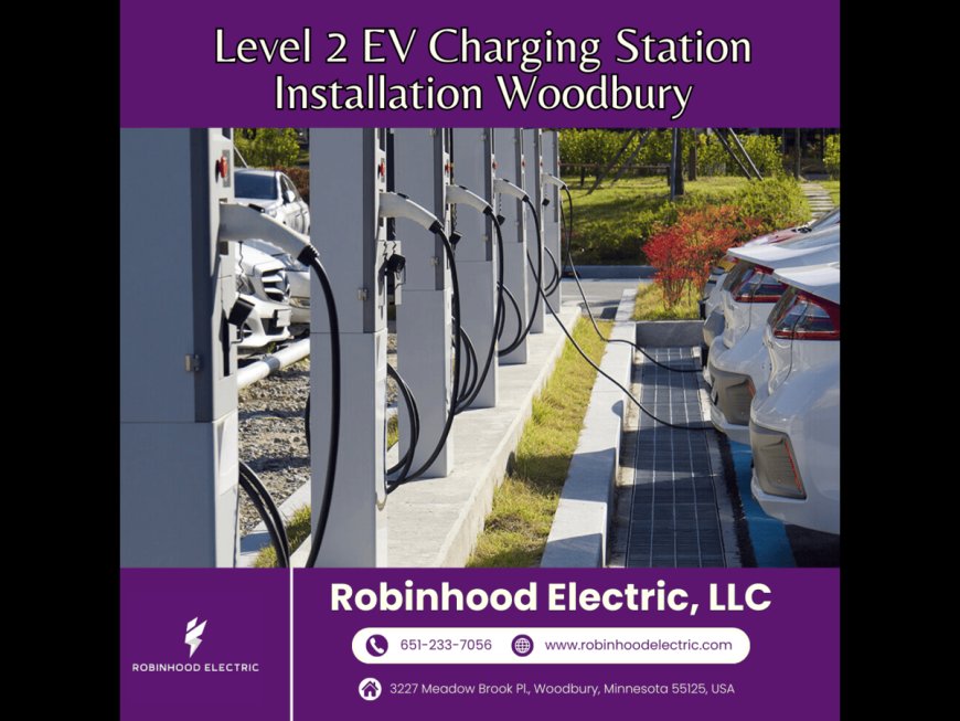 Level 2 EV Charging Station Installation in Woodbury by Robinhood Electric, LLC