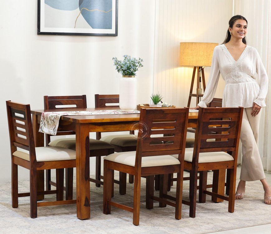 Popular Designs for 6 Seater Dining Table Sets : Wooden Street