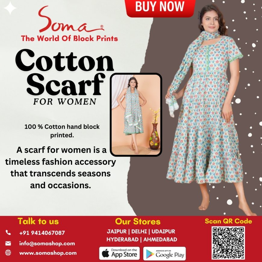 Buy Cotton Stoles for Women and Stylish Scarves Online at Soma Blockprints