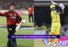 Top 10 boundary-machine batters of IPL 2026 Who has the most boundary power?