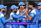 India vs Afghanistan, 1st ODI Match Statistics 2026