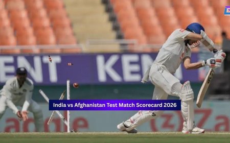 India vs Afghanistan Test Match Scorecard 2026: Highlights, Runs, Wickets and Important Moments