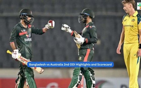 Bangladesh vs Australia 2nd ODI Highlights and Scorecard