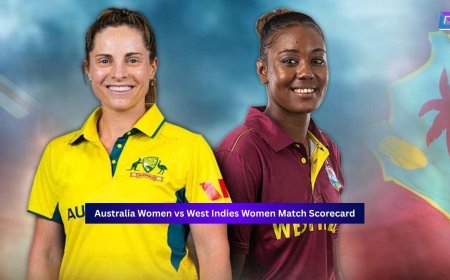 Australia Women vs West Indies Women Match Scorecard, T20 World Cup Warm-up 2026