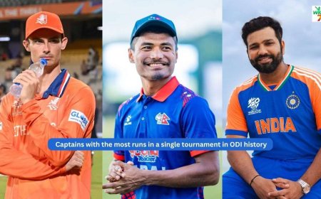 Top 10 captains with the most runs in a single tournament in ODI history
