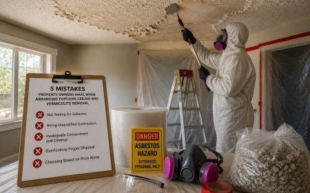 5 Mistakes Property Owners Make When Arranging Popcorn Ceiling and Vermiculite Removal