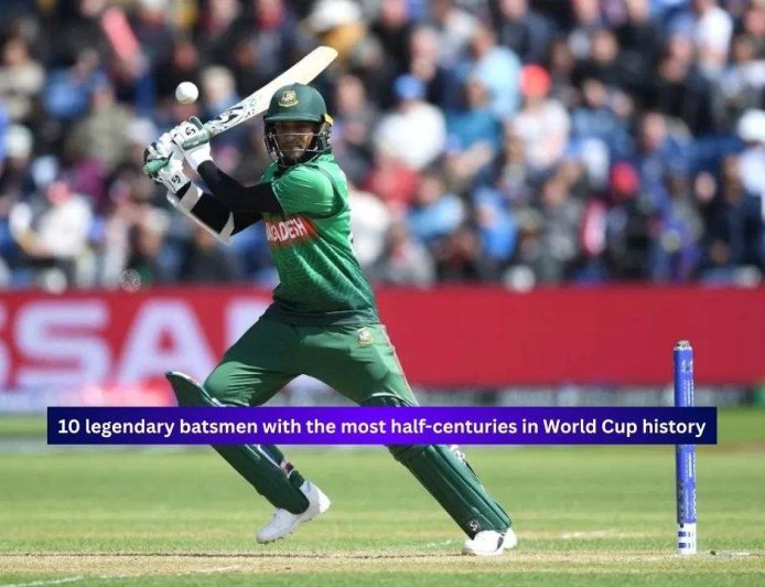 10 legendary batsmen with the most half-centuries in World Cup history