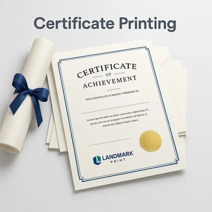 Certificate Printing: Elevate Recognition with Premium Quality Solutions