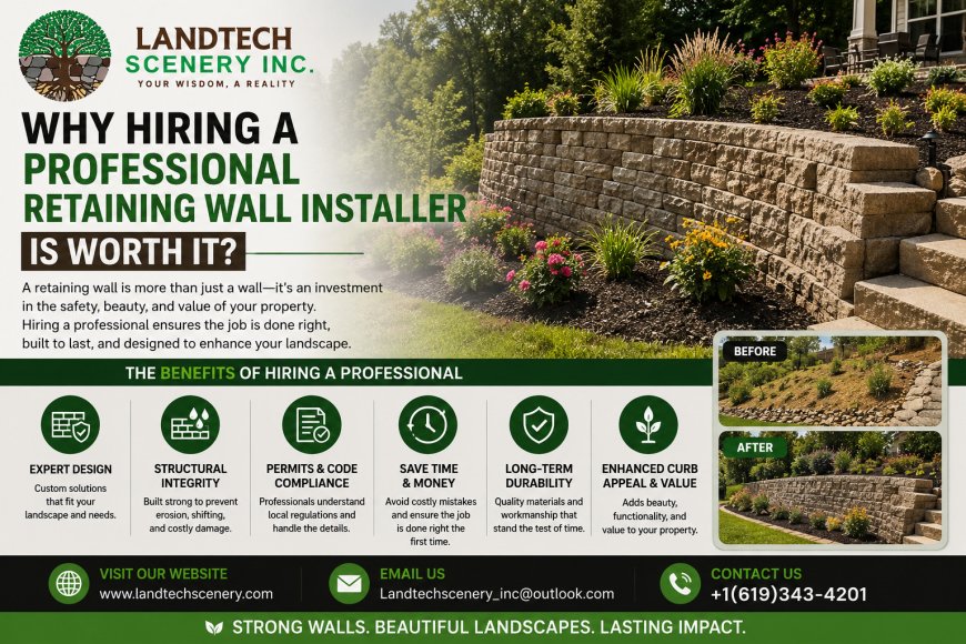 Why Hiring a Professional Retaining Wall Installer is Worth It?