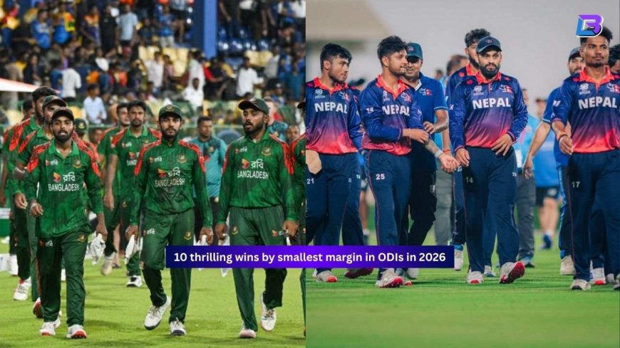 10 thrilling wins by smallest margin in ODIs in 2026