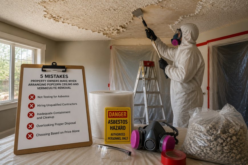 5 Mistakes Property Owners Make When Arranging Popcorn Ceiling and Vermiculite Removal