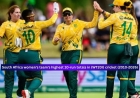 South Africa women's team's highest 10-run total in Women's Twenty20 International (WT20I) cricket (2010-2026)