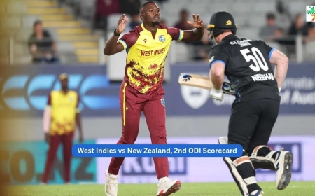 West Indies Cricket Team vs New Zealand National Cricket Team Match Scorecard- 2nd ODI 2026