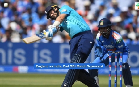 England Cricket Team vs India National Cricket Team Scorecard – 2nd ODI
