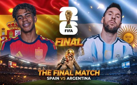 Spain vs Argentina 2026 World Cup Final Match date, time & lineups