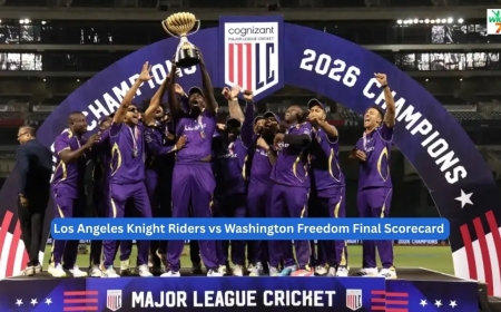 Los Angeles Knight Riders vs Washington Freedom Final Scorecard 2026: LAKR emerge champions with a thrilling 1-run win