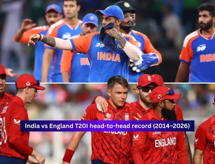 India vs England T20I Head-to-Head Record (2014–2026): Complete Series History & Results