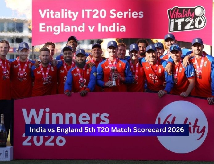 India vs England 5th T20I Match Scorecard 2026