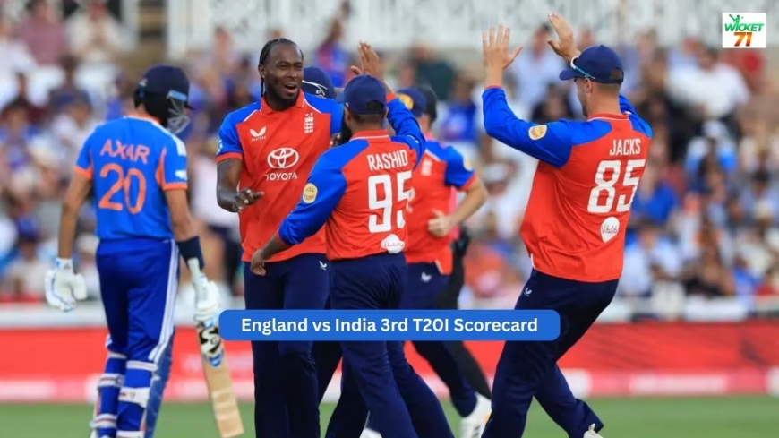 England vs India 3rd T20 Scorecard | England Tour 2026 Match Results