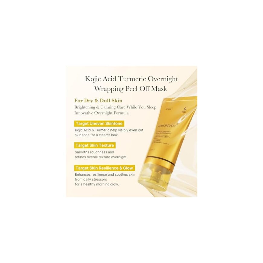 Medicube - Kojic Acid Turmeric Night Wrapping Mask (75ml): Wake Up to Brighter, Healthier-Looking Skin