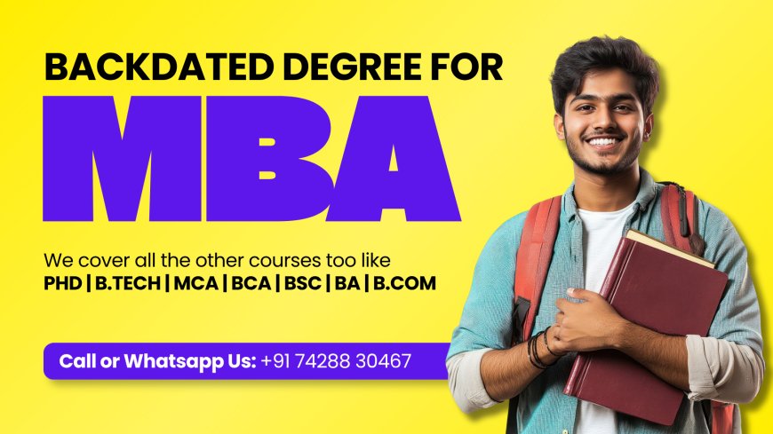 Get Backdated Degree 