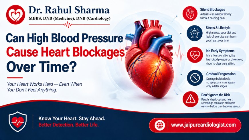 Can High Blood Pressure Cause Heart Blockages Over Time?