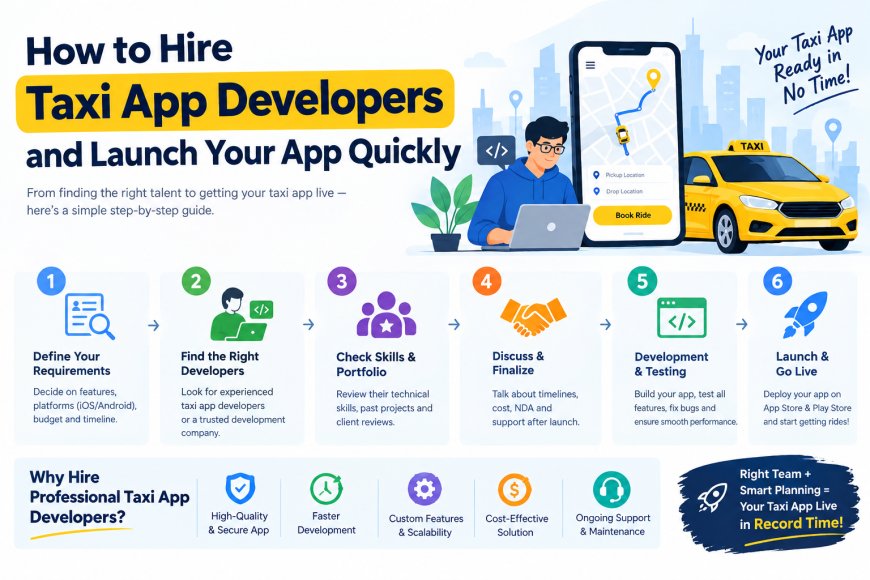 How to Hire Taxi App Developers and Launch Your App Quickly