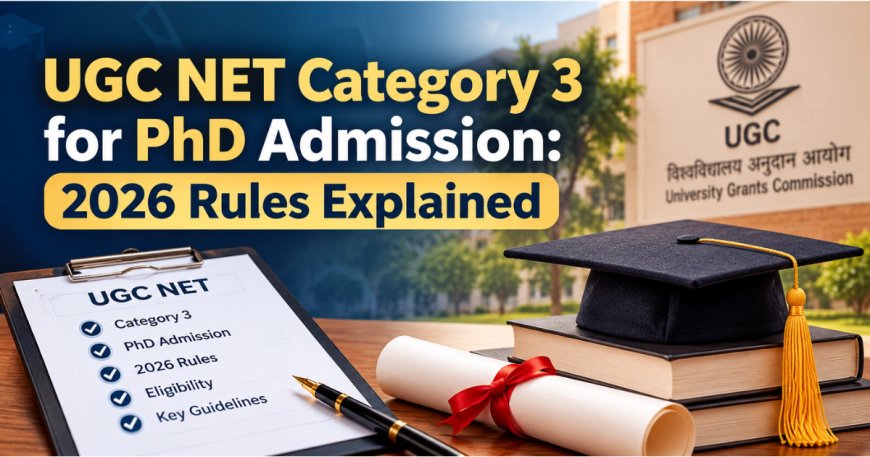 UGC NET Category 3 for PhD Admission: 2026 Rules Explained